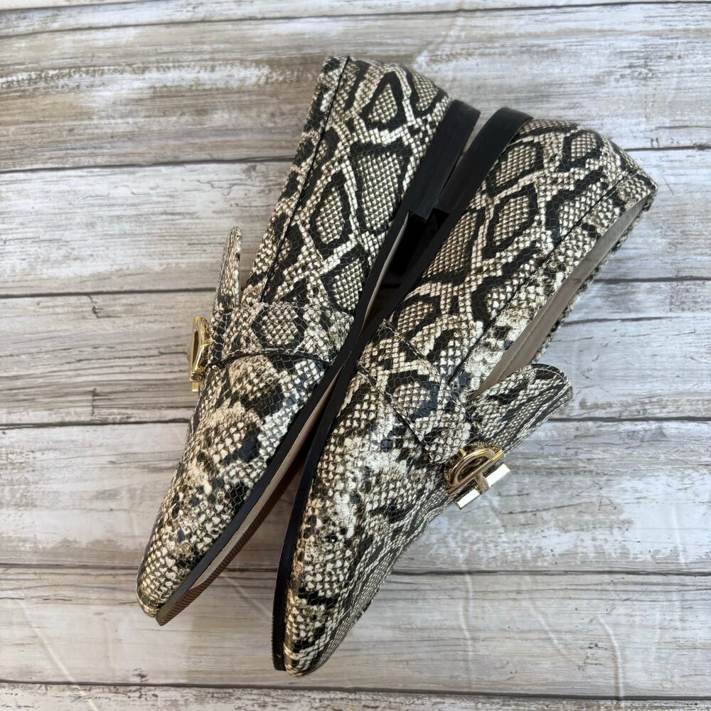 Cole Haan Leather Horse Bit Loafers Sz 8B Python Reptile Embossed‎ Maximalist - Picture 5 of 12